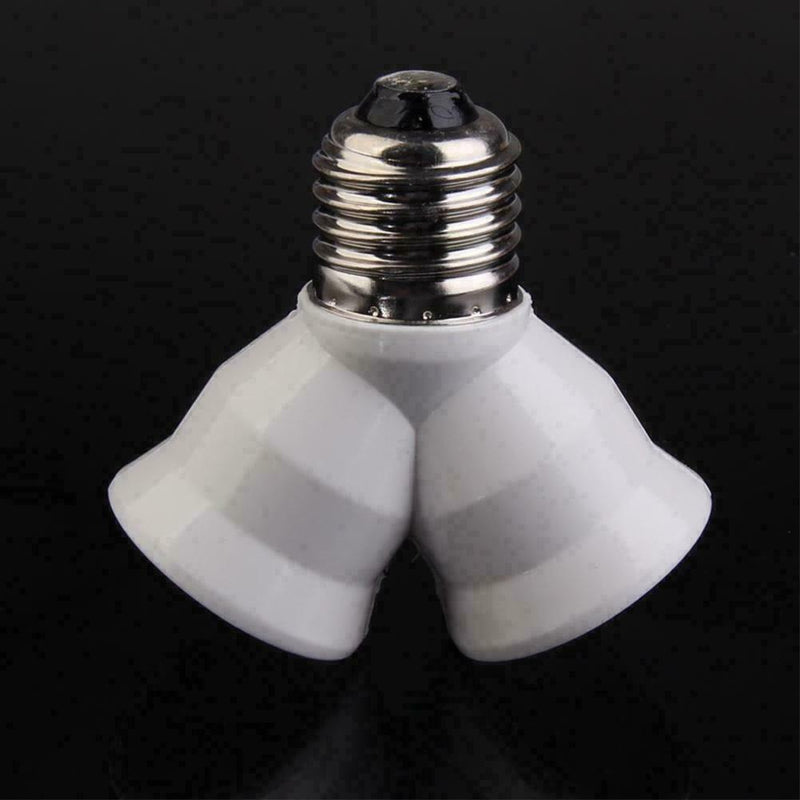 Screw E27LED Base Light Lamp Bulb Socket 1 to 2 Splitter F6U7 Adapters J8R4
