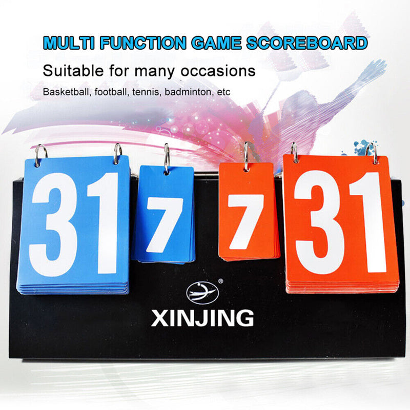 00 00 ~ 99 Flip Scoreboard 4 Digit Volleyball Football Basketball Plastic Score