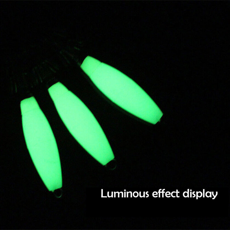 5pcs Luminous Squid Jigs Hooks Cuttlefish Octopus Cuttlefish Lure Bait Fishhook