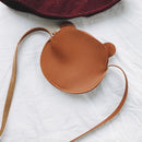 Cute Cartoon Bear Wallet Kids Storage Sling PU Shoulder Mini Bags/Brown