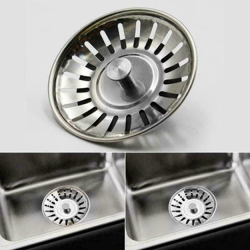 1xStainless Steel Kitchen Sinks Strainer Waste Plug I Drain Filter 2Q6W Y7V5