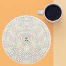 Round Table Mats Coasters Handmade Woven Insulation Pads (Colorful 18cm)