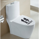 Removable Bathroom Door Wall Stickers Man Woman Toilet Sign Paste Newly