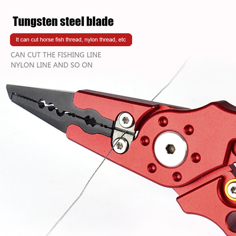 Outdoor Spring Fishing Lures Pliers Fish Hook Remover Line Cutter (Red) Newly