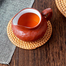 #A 6pcs Round Rattan Insulated Coasters Set Kitchen Table Bowl Drink Cup Mats
