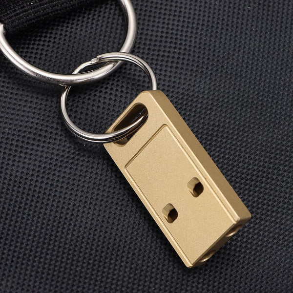 Double Pipe Whistle Keychain Cheerleading Survival Whistle Emergency Multi Tool