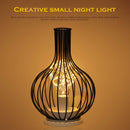 LED Night Light Metal Desk Table Lamp for Bedroom Bar (Decanter Bottle) Newly