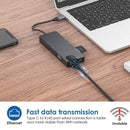 USB 3.0 USB Type-C Hub Docking Station Gigabit Ethernet 4K HDMI For Laptop PC