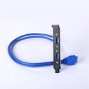 2 Ports USB 3.0 Back Panel to 20pin Header Cable with PCI Slot Plate Bracket