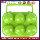 6 grid Eggs Plastic Container Holder Folding Egg Storage Box Handle Case