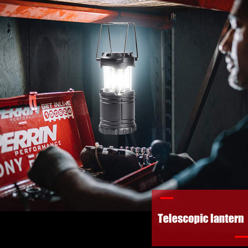 Outdoor Hanging COB Camping Emergency Lantern Collapsible with 2 Modes Ligh