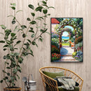 Garden Landscape Frameless DIY Oil Paint by Numbers Kit Handpainted Artwork