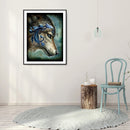 5D Rhinestone DIY Embroided Wolf Head Full Round Drill Diamond Painting Kit