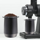 Alloy Coffee Dosing Cup Powder Feeder Coffee Tamper Kitchen Tool (Black)