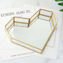 Hexagon Transparent Glass Jewelry Box Wedding Ring Earrings Holder (Heart)