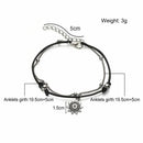 Women Summer Beach Leather Jewelry Anklets Sun Pendant Beads Charm  Foot Chain
