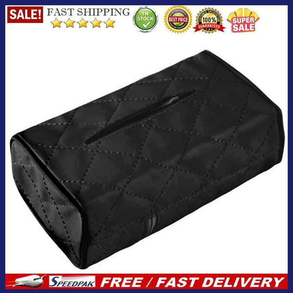 PU Leather Car Tissue Box Towel Napkin Papers Container Holder Auto Accessories
