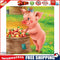 Diamond Painting 5D DIY piglet eating Full Round Drill Rhinestone Picture