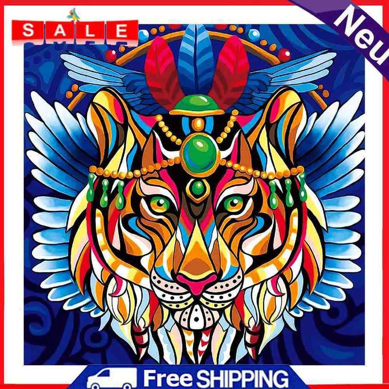 5D Tiger Diamond Painting Special Shape Rhinestone Partial Drill