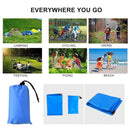 100x140cm Moistureproof Pocket Beach Blanket Mini Camping Mattress (Blue)