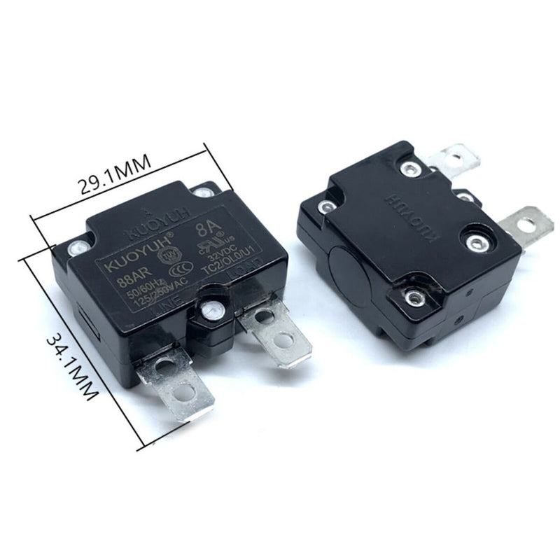KUOYUH Circuit Breaker Overcurrent Protector 88AR Series 8A Automatic Reset