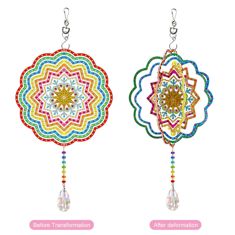 DIY Diamond Painting Double-sided Hanging Rotatable Wind Chime (GSP204)