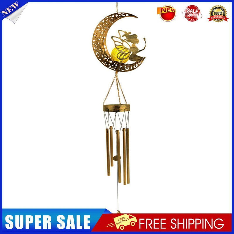 Solar Moon Fairy Light Hanging Iron Hollow Outdoor Garden Yard Patio Decor