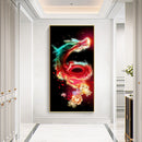 Colorful Dragon Oil Paint By Numbers Kits DIY Handpainted on Canvas Picture