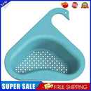 Sink Strainer Basket Triangular Hanging Filter Sink Storage Shelf (Blue)