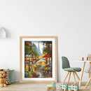 Full Embroidery Stamped Paris Scenery DIY 11CT Cotton Thread Cross Stitch K