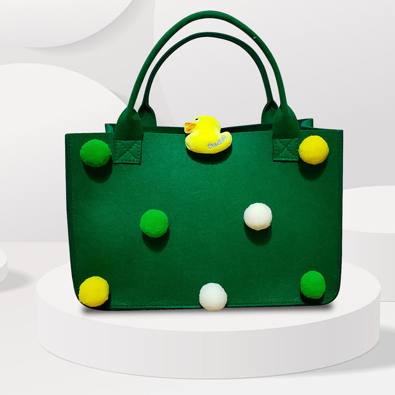 Felt Handbag - Multifunction Portable Organizers Tote Bags 7 Hair Ball Includ