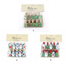 Hot Mini DIY Hemp Rope Christmas Bear Christmas Tree Photo Pegs Woody Clips