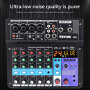 Mixer Sound Mixing Console USB Soundcard DJ Audio 48V Power (6 Channel EU)