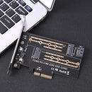 SOBW M.2 NVME to PCIe Adapter M+B Button SSD to PCI-E 3.0 X4 SATA Expansion