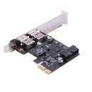 Asiprop SSU 2-Port USB 3.0 PCI-e x1 Expansion Card PCI Express Adapter for
