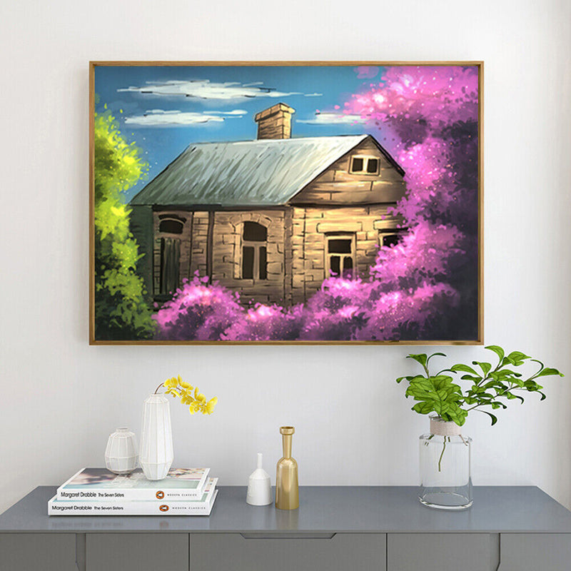 DIY Full Round Drill Diamond Painting Dream Cabin Picture Rhinestone Mosaic Kits