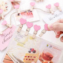 Photo Paper Clip Mini Wooden Wedding Decor Clip Crafts Pegs Love N0C9