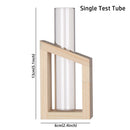 Crystal Glass Test Tube Vase Test Tube Vase Hydroponic Plants Wooden Stand