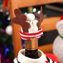 One Set Christmas Decoration Red Wine Bottle Cover Bags Santa Claus Dinn