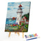 Hand Painted Oil Paint by Numbers DIY Lighthouse Drawing Wall Decoration Gift