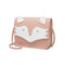 Women PU Leather Crossbody Cute Cartoon Cat Mini Square Shoulder Bag (Pink)