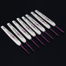 8pcs Soft Handle Aluminium Head Crochet Hooks Sweater Sewing Needles Set Newly
