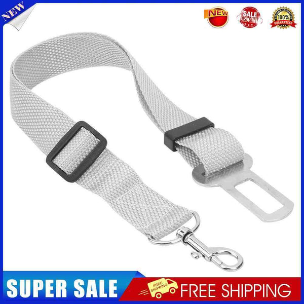 Car Pet Dog Seat Belt Puppy Safety Seatbelt Dog Harness Lead Clip (Grey)