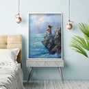 Acrylic Oil Painting By Numbers Seaside Girl Digital Picture Artwork Home Decor