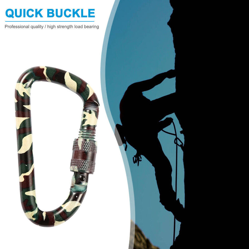Mountaineering Fast Hang Buckle D-Ring Keychain Clip Keyring Hook Carabiner Tool