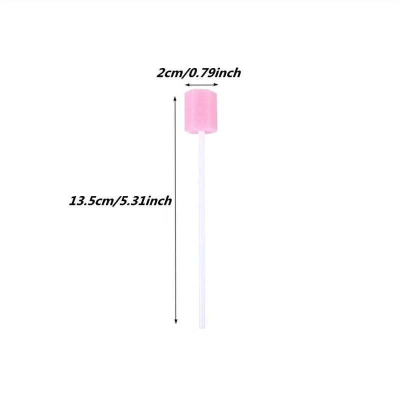 Oral Care Sponge Swab with Stick Sponge Head Tooth Cleaning Mouth Swabs