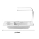Telescopic Kitchen Sink Shelf Organizer Soap Sponge Holder Rack (White) Newly