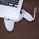 Silicone Non-Slip Grip Cover Case for PS4 Controller with Lanyard(White)