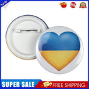 Ukraine Ukrainian Map Flag Symbol Round 12 Styles Clothes Pins(B)