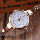 Fashion Leather Casual Bracelet Watch Women Dress quartz Watch Brown